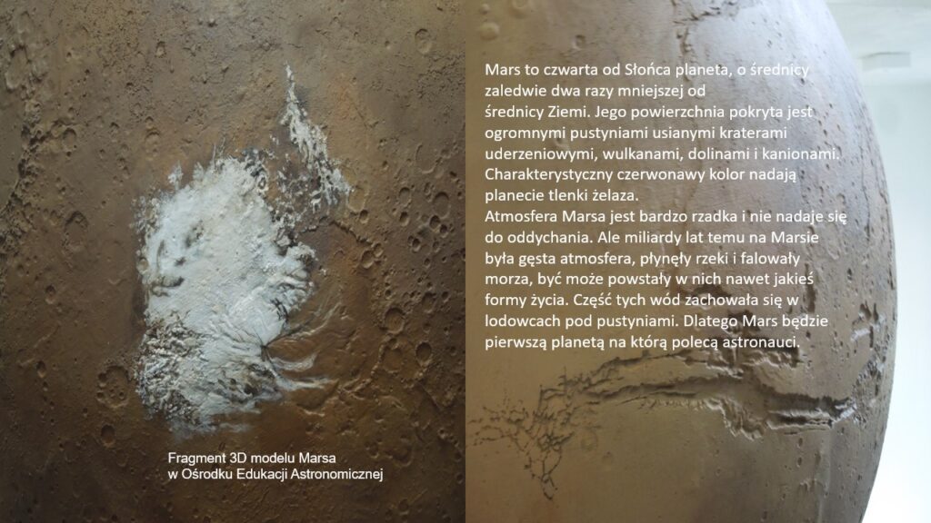 3D model Marsa - Ośrodek Edukacji Astronomicznej w Białkowie